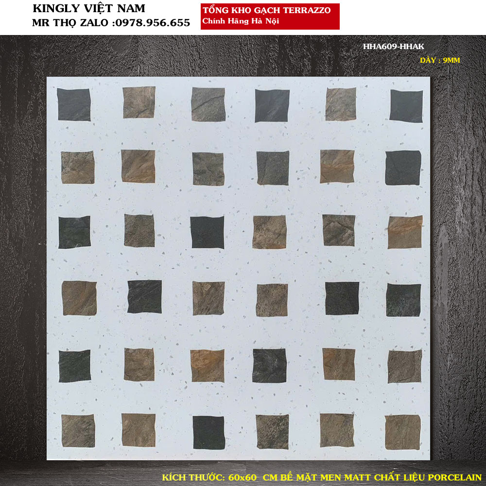 Gạch giả đá 600x600 mm Terrazzo HHA609